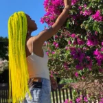 Yellow Green Glowing Braiding Hair Jumbo Braids Hair Extensions