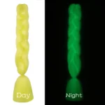 Yellow Green Glowing Braiding Hair Jumbo Braids Hair Extensions